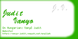 judit vanyo business card