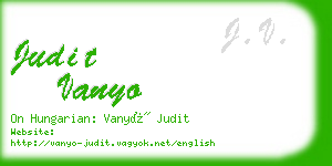 judit vanyo business card